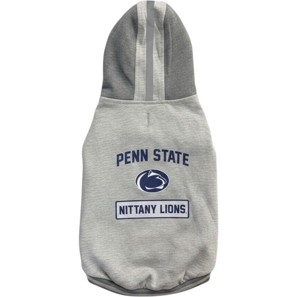 Penn State Nittany Lions Pet Hoodie Heather Gray Dog Vest Reflective‎ Stripe NWT